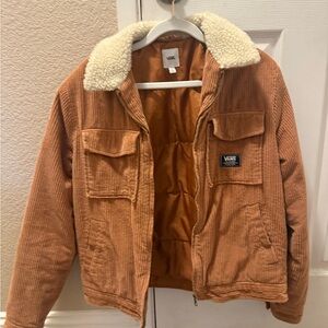 Vans Tan Corduroy Jacket with Cream Sherpa Collar